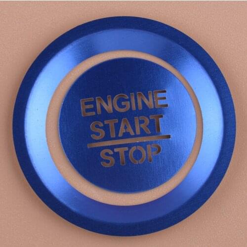 2pcs Aluminum Blue Engine Start Stop Switch Ignition Button Cover Trim Fit for Honda Accord 2018 2019 2020