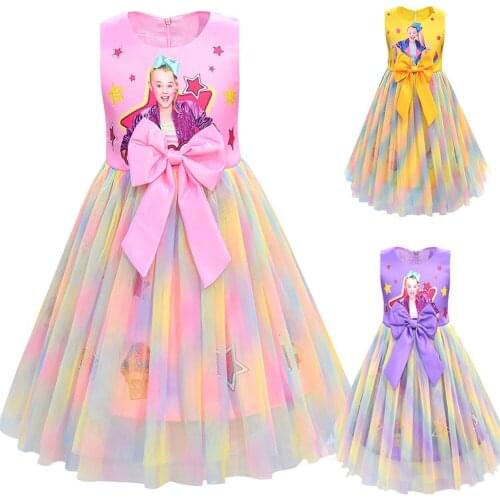 2021 Newest Girls Summer Dress Kids Birthday Party Princess Costume for Halloween Christmas Children Ball Stage Clothing