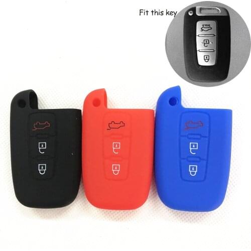3 Buttons Soft Silicone Case Cover FOB For HYUNDAI Solaris HB20 Veloster SR IX35 Accent Elantra i30 Smart Remote Key