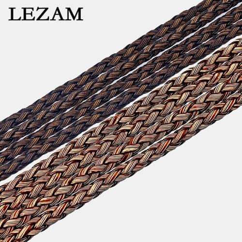 3meter 5mm 6mm Coffee Color Braided Weaved PU Round Leather Cord For Diy Bracelet Necklace Jewelry Findings Rope Cord Bijoux