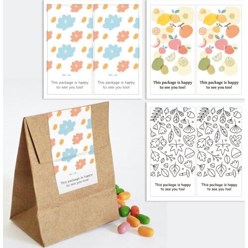 50Pcs/Pack This Package Is Happy To See You Too Stickers Seal Labels Thank You Sticker For Business Goods Gift Decor Stickers