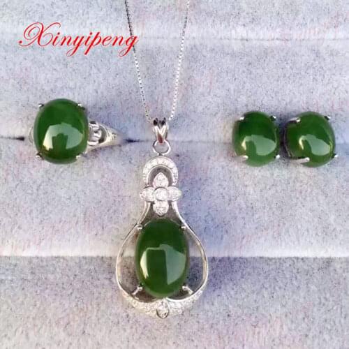 925 silver and rose gold or platinum plated Mosaic 100% natural jasper jewelry suit Ms. Ring necklace pendant earrings