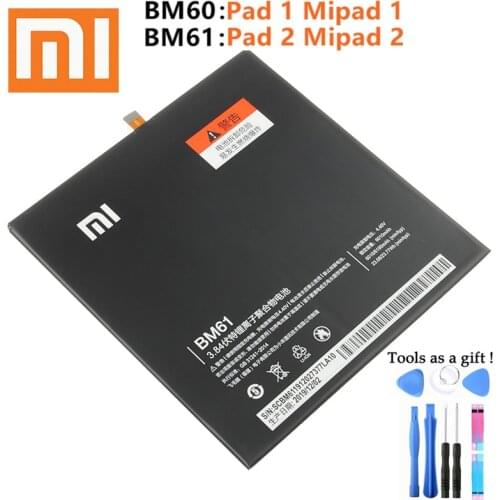 For Xiaomi BM60 BM61 Tablet Battery For Xiaomi Pad 1 Mipad 1 A0101 Pad 2 Pad2 Mi Pad 2 Batteries Tablet Replacemenet Parts