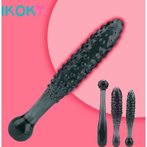 Anal Expander Glass Butt Plug Dual Head Dildo Prostate Massage Erotic Sex Toys for Women