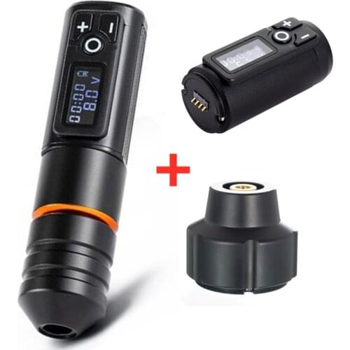 Ambition Wireless Tattoo Pen Machine Powerful Coreless DC Motor Fast Charging 1950 mAh Lithium Battery RCA Adpater
