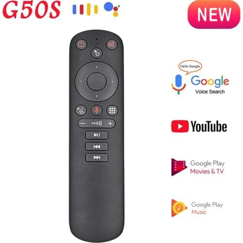Wireless Android Air Mouse G50S Smart Home 433 Mhz Voice Universial Remote Control Google Assistant 2.4G for Android TV Box