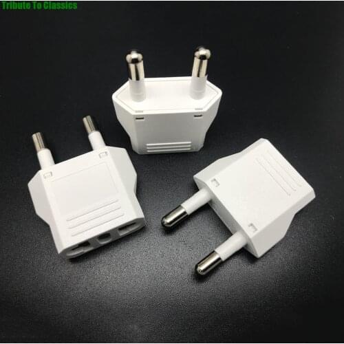 US (USA) to EU (Europe) Travel Power Plug Adapter for USA converter Charger Charging Adapter Converter Adaptor White