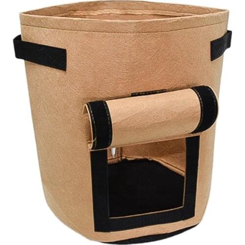 Felt 4,7,10 Gallons Nonwoven Beauty Bag Potato Planting Bag Strawberry Planting Bag with Window