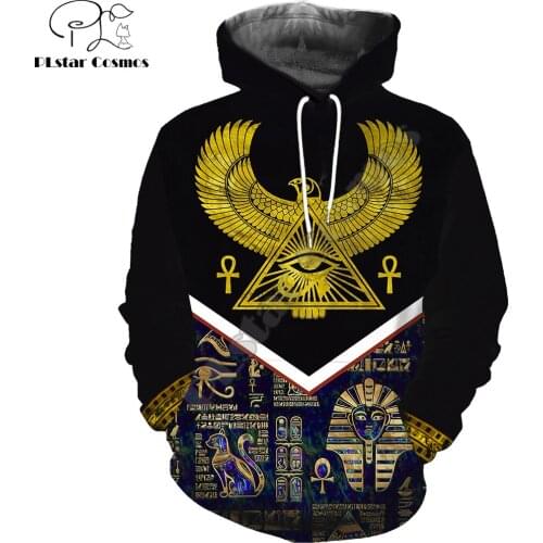 Ancient Egypt Ankh Symbols 3D All Over Printed Men Hoodie Unisex Deluxe Sweatshirt Zip Pullover Casual Jacket Tracksuit KJ355