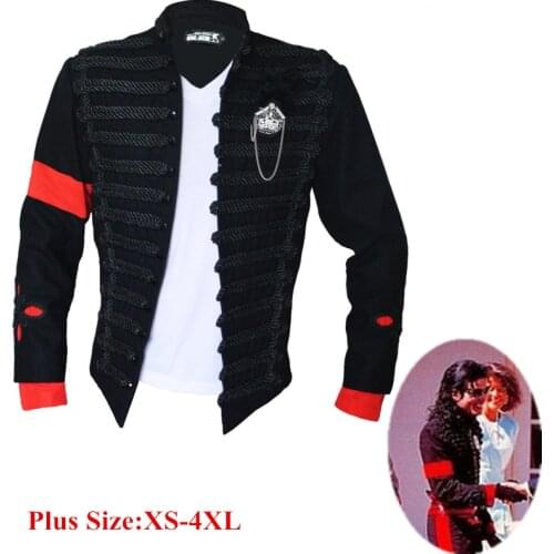 Classic XS-4XL MJ michael jackson Black Jacket / formal dress pesident reception in Whitehouse Plus Size