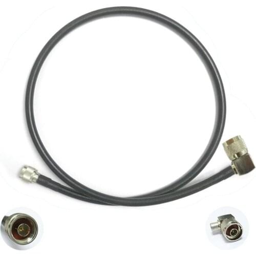 1PC N male to N male right angle RF coax cable adapter RG8 100cm low loss high quality for wifi antenna wireless router pigtail