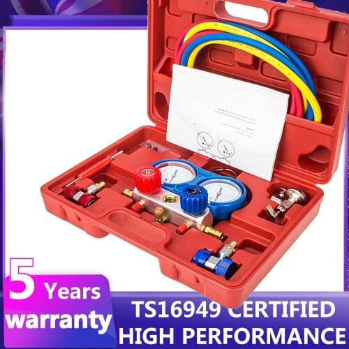 Carbole A/C Diagnostic Manifold Gauge Sets Charging Refrigeration Air R12 R22 410a R404z 4 Reading