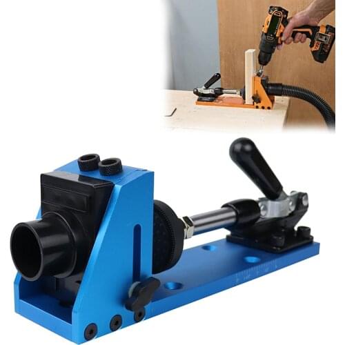 Woodworking Inclined Hole Doweling Jig Pocket Hole Jig Kit With 9.5mm Drill Bit Guide For Hole Puncher Furniture Carpentry Tools