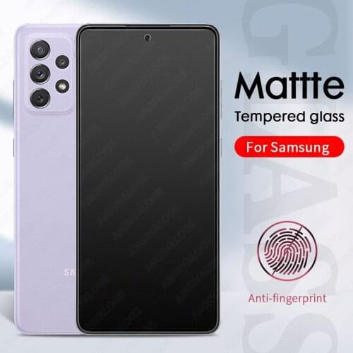 Matte Tempered Glass For Samsung Galaxy A72 A52 A32 A12 A31 A51 A71 A21S A10 A50 M21 M31 Frosted Screen Protector Glass
