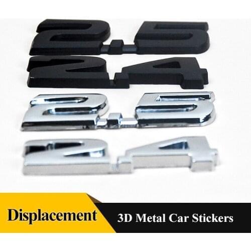 1PCS 2.4 2.5 3D metal car Displacement emblem sticker rear Trunk badge Car styling For Honda Accord CIVIC CITY FIT CRV ODYSSEY