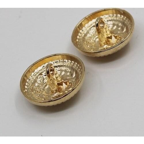 Gold Silver Color Metal Lion Style Buttons Alloy Garment Accessories DIY Materials Sewing Accessories Wedding Craft Supplies