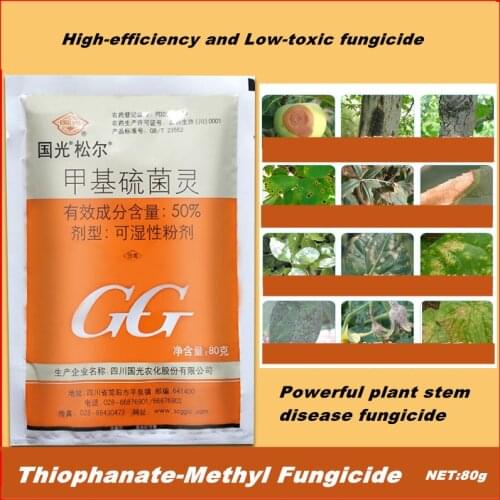 80g Thiophanate methyl fungicide Prevention and cure Various diseases of vegetables, fruits and flowers home garden