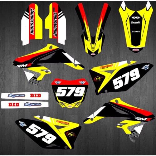 5 styles RMZ 250 Stickers Graphics Background Decals for Suzuki RMZ250 RMZ-250 2019 2010 2011 2012 2013 2014 2015 2016 2017 2018