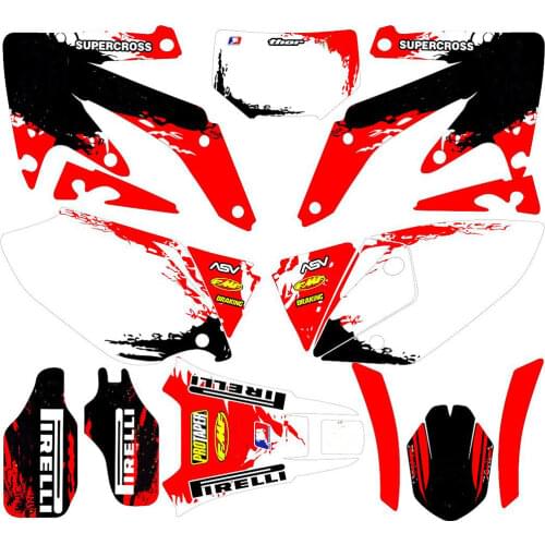 Motocross 3M Stickers kits Backgrounds Graphics Decals for Honda CRF450X 2005 2006 2007 2008 2009 2010 2011 2012 2013 2014-2016