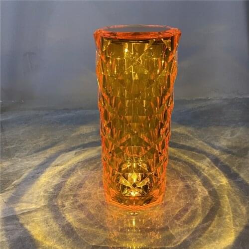 Diamond Crystal Night Light Creative Columnar Dining Room Bedroom Bedside Atmosphere Lamp Cute Hotel Room Decor USB Night Lamp