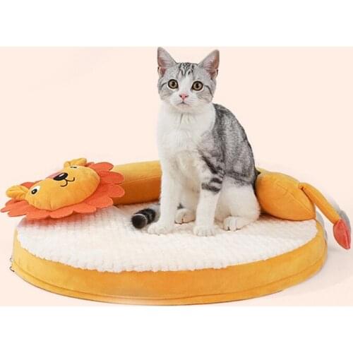 Adorable Animals Pet Dog Accessories Soft Lion Shape Pet Sofa Beds Comfort Dog Cushion Mats Bed for Animals Dogs Young Washable