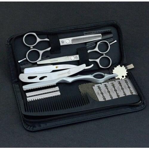 5.5" sharp scissors cut hair scissors cheap thinning scissors pinking barber razor edge haircut cabelereiro hair cutting scisors