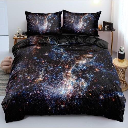 Gorgeous Starry Bed Linens Duvet Cover Sets Quilt/Comforter case Pillow Covers Bedding Set King Queen 220x240cm Home Textiles