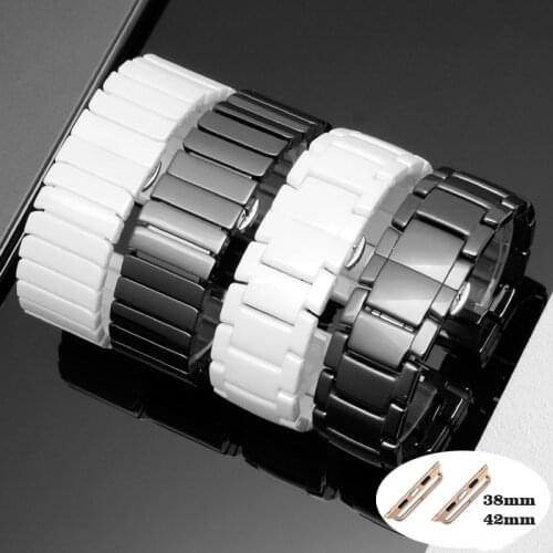 For Apple Watch 38mm Strap One Bead Apple Ceramic Strap Bamboo Strap Iwatch 42mm Smart Watch Strap for Apple Watch Band 40mm