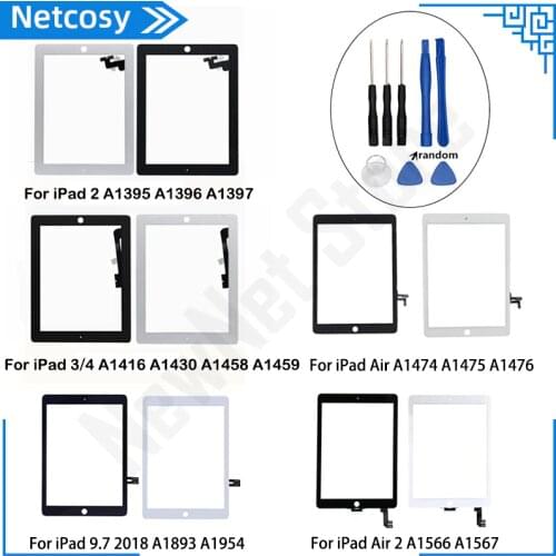 Netcosy For ipad Air3 2018 A1893 A1954 Touch Screen Digitizer glass Panel For ipad 2 3 4 5 6 Air Air2 Air3 Touch panel & Tools