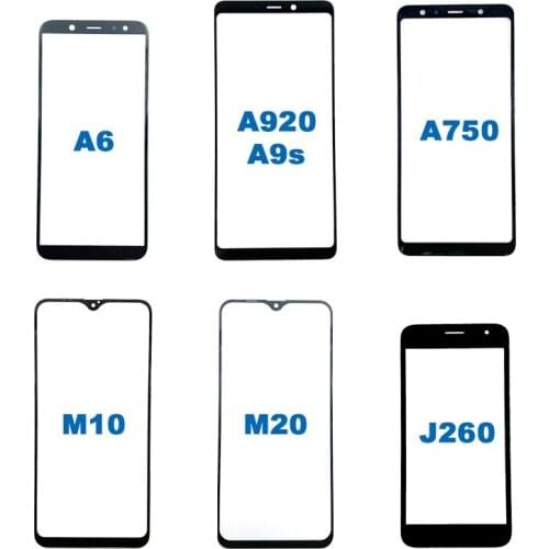 2pcs/lot For Samsung Galaxy A6 A920 A9S A750 M10 M20 J260 Touch Screen LCD Display Outer Glass Lens Phone Spare Part Replace