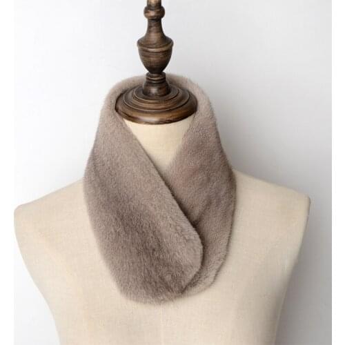 Winter 2021 new mink scarf, genuine leather collar, ring, luxurious warm fur scarf, wrapped shawl, solid soft mink