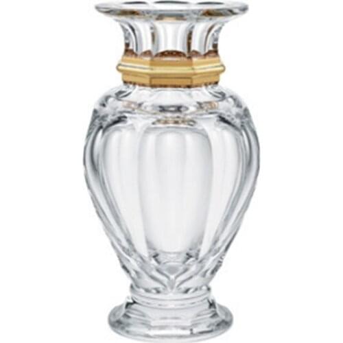 European Style Light Luxury Vase Square Bottle Round Bottle Bright Candle Holder Crystal Dining Table Living Room Crystal Decor