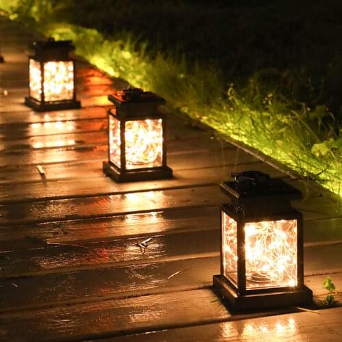 LED Solar lamps Garden Lights Decoration Flickering Flameless Candle Outdoor Lighting Smokeless Solar Lantern For Camping