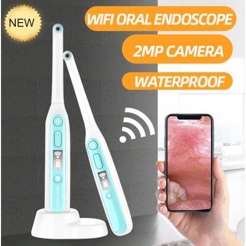 Waterproof IM401 Wireless WiFi Oral Dental Intraoral Camera Dentist Device 8 LED Lights Real-Time Video Inspection Cleaning Tool