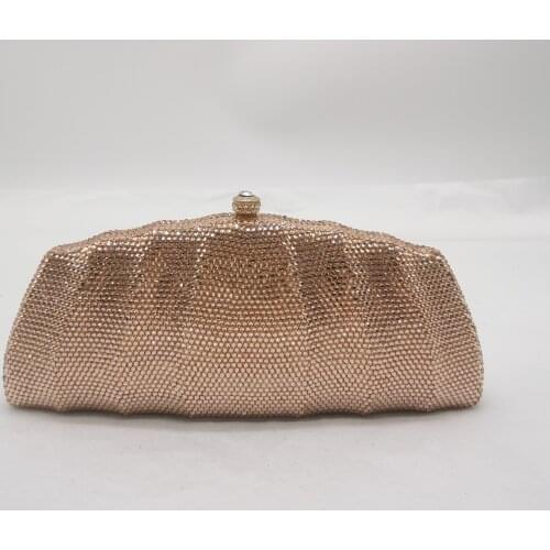 XIYUAN Lady Gift Pink/Gold/Silver Diamond Party Prom Clutch Purse Luxury Women Crystal Evening Clutch Bag Rhinestone Wedding Bag