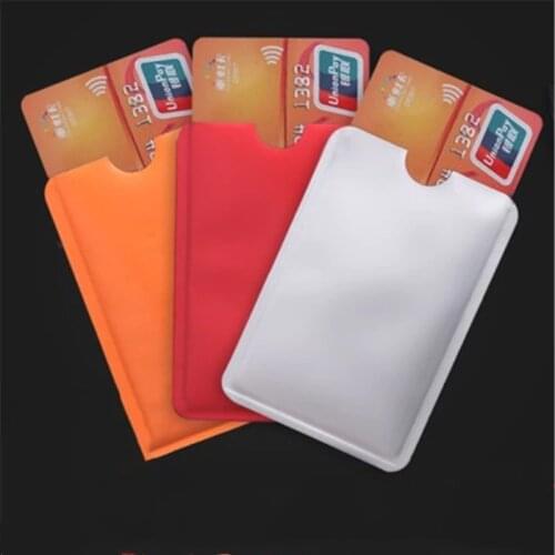 Anti Scan RFID Sleeve Protector Anti Theft Credit ID Card Aluminum Foil Holder Anti-Scan Card Sleeve Hot Sale