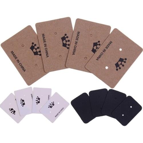 100PCS 3.5*2.5cm Extra Jewelry Display Packing Card Paper Cards Stud Earring Hangtag Card Jewerly Organizer