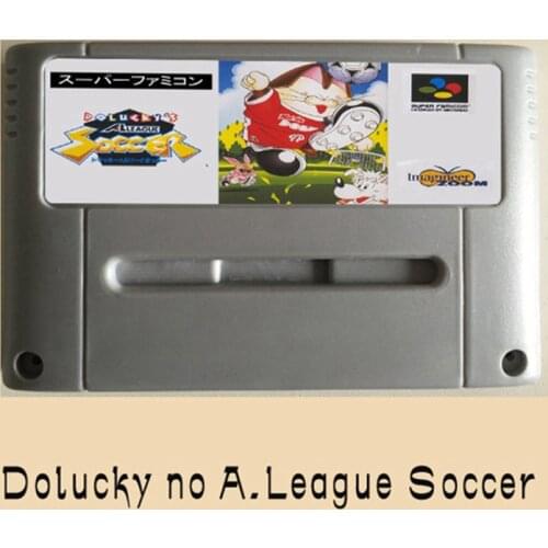 Dolucky no A League Soccer 16 bit Big Gray Game Card
