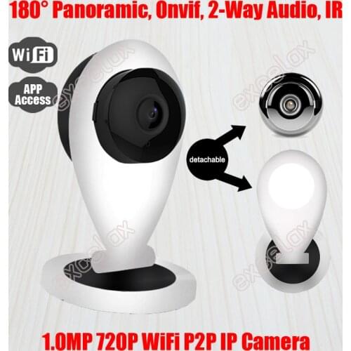 180 Degrees Panoramic 720P 1MP Onvif WiFi P2P Home IP Baby Monitor Camera 2 Way Audio Wireless Mobile Phone Video Surveillance