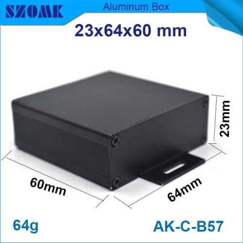 Aluminium tool case 10 pcs/lot which in Black color and hold pcb electric box metal fit PCB size : 20.3x60.2mm