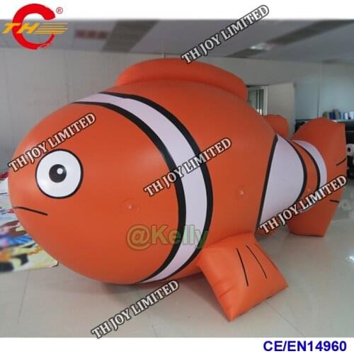 Free shipping orange color inflatable fish balloon for sale, outdoor advertising inflatable golden fish model inflatable blimp