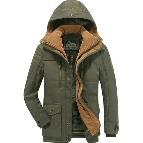 Free Shipping Winter Warm Windbreaker Military Parkas Overcoat Clothing Jacket Mens Coat
