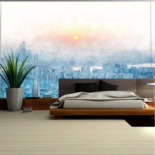 Large Wall Decor Abstract Nordic Sunset Cityscape Wallpaper for Room Wall Nature Desktop Backgrounds Bedroom Wall Murals Kitchen