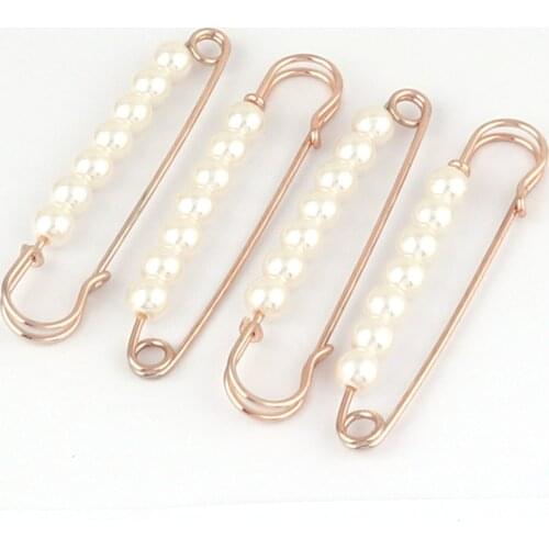 Pearl Brooch Safety Pins Large Kilt Skirt Blanket Shawl Safety Pins Charm Jewelry Apparel Accessories DIY Sewing 85mm