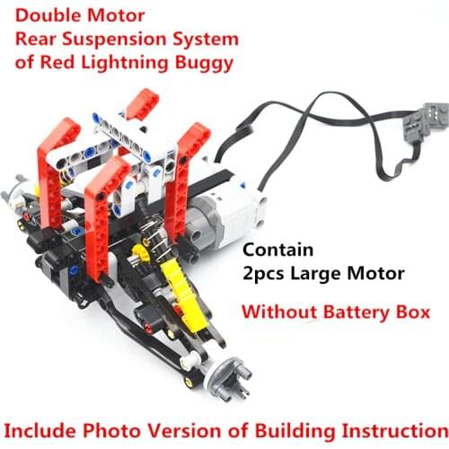 MOC Technic parts Formula Off Road Vehicle Double Motor Independent Rear Suspension System compatible with lego for boys toy