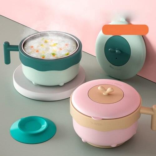 Food Warm Injection Hot Water Insulation Kids Dishes Tableware Baby Feeding Bowl 69HE