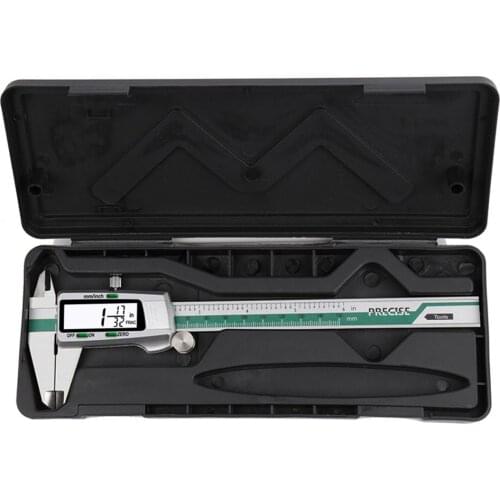 150MM/6inch Precision Electronic Digital LCD Vernier Caliper Tool Ruler Measuring Tools Gauge Stainless Steel