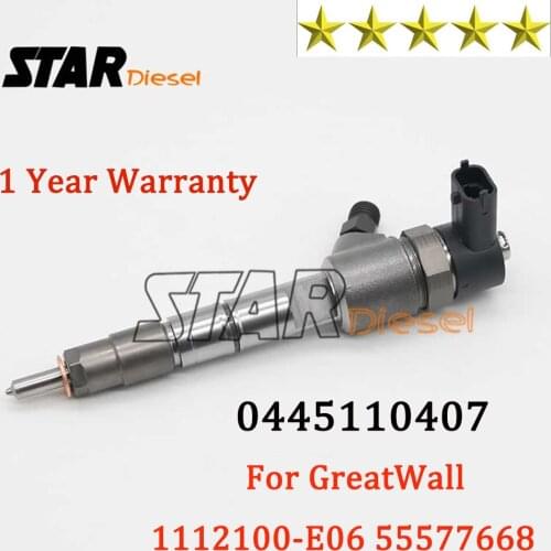 Engine Fuel Injector 0 445 110 407 Inyector 0445110407 Diesel Injection 0445 110 407 GreatWall 1112100-E06 55577668