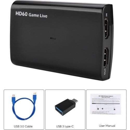 USB 3.0 Mic HDMI Video Capture Card ,4K 30PHD 1080P 60fps for PS3 PS4 Xbox TV BOX Twitch OBS Live Streaming Android mac windows