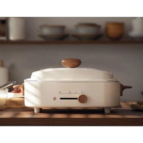Multifunctional non-polar temperature control is easy to store cooking household baking electric hot pot J03